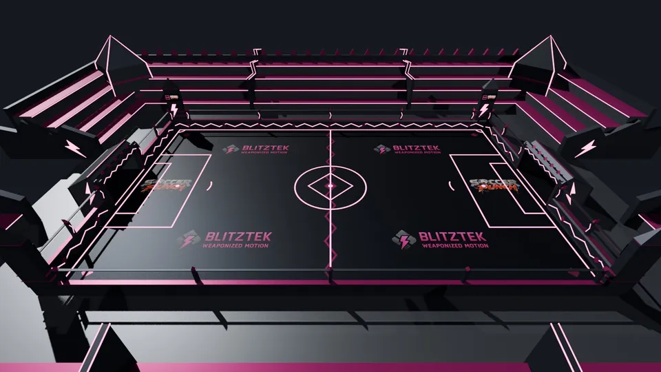 Blitztek arena with pink lighting