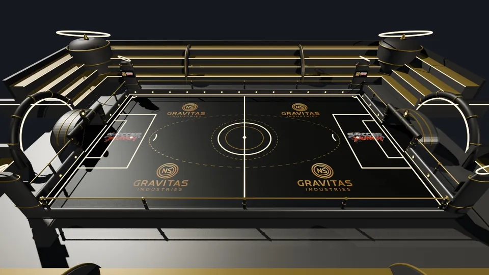 Gravitas arena with gold trim